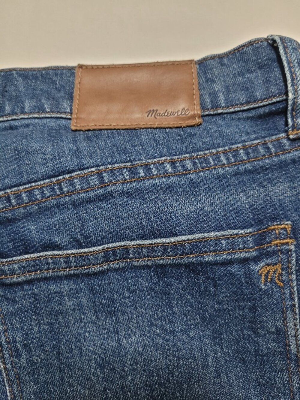 Madewell The Slim Boyjean Distressed Blue Denim Jeans Low Mid Rise Size 25 - Picture 12 of 13